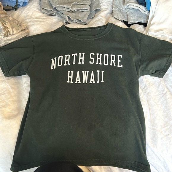 Comfy reg fit North Shore Hawaii (dark green) Tee - Picture 1 of 1